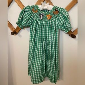 Smock Dress 2T forest friends theme